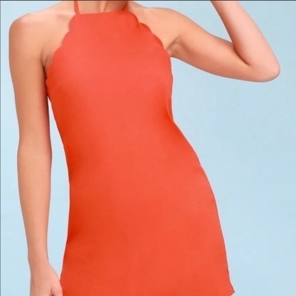Lulu’s Endlessly Endearing Coral Red Dress - Picture 4 of 8